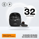JBL Tune Flex TWS with ANC, Customizable Eartips, 32H Playtime, JBL App Bluetooth Headset  Black, True Wireless