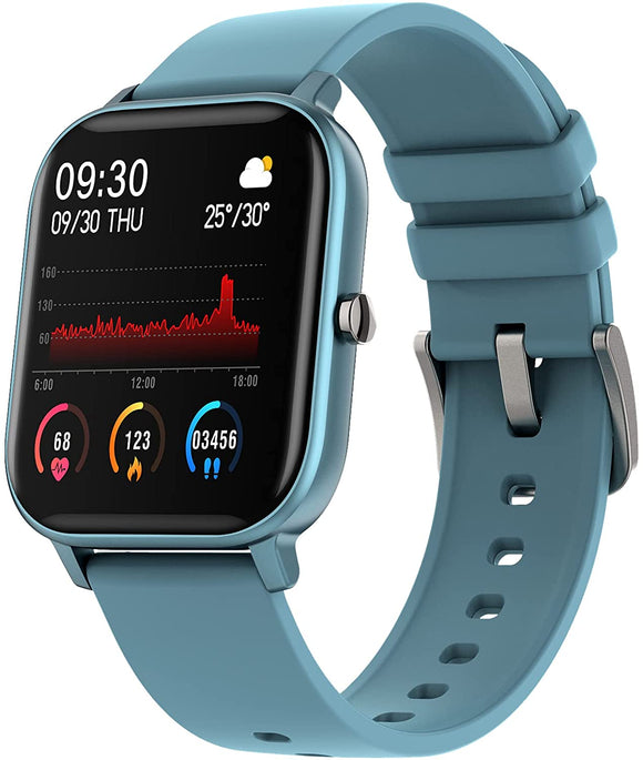 Fire-Boltt SpO2 BSW001 Full Touch 1.4 inch Smart Watch 400 Nits Peak Brightness Metal Body 8 Days Battery Life with 24*7 Heart Rate Monitoring IPX7 with Blood Oxygen, Fitness, Sports & Sleep Tracking Blue