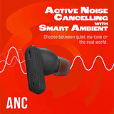 JBL Tune 230NC TWS, Active Noise Cancellation Earbuds with Mic, Massive 40 Hrs Playtime with Speed Charge, Adjustable EQ with JBL APP, 4Mics for Perfect Calls, Google Fast Pair, Bluetooth 5.2 Black