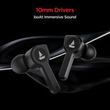 boAt Airdopes 408 TWS Ear-Buds with true voice assistant Up to 20H Total Playback, IPX4 Water Resistance Active Black