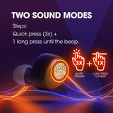 JBL Wave100 with 20 Hours Playback, Dual Sound Modes, Dual Connect and VA Support Bluetooth Headset  Blue, True Wireless Black