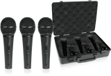 Behringer ULTRAVOICE XM1800S 3 Dynamic Cardioid Vocal and Instrument Microphones (Set of 3)