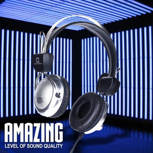Quantron USB 2.0 Wired Multimedia Headphone, Mic, Volume Control, 40mm Drivers