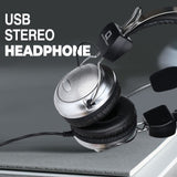 Quantron USB 2.0 Wired Multimedia Headphone, Mic, Volume Control, 40mm Drivers