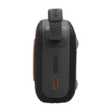 JBL Go 4, Wireless Ultra Portable Bluetooth Speaker, JBL Pro Sound, Vibrant Colors with Rugged Fabric Design, Waterproof, Type C Without Mic, Black