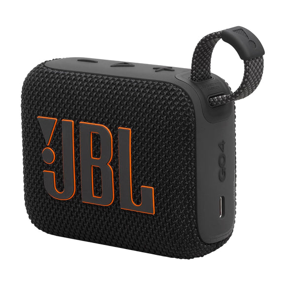 JBL Go 4, Wireless Ultra Portable Bluetooth Speaker, JBL Pro Sound, Vibrant Colors with Rugged Fabric Design, Waterproof, Type C Without Mic, Black