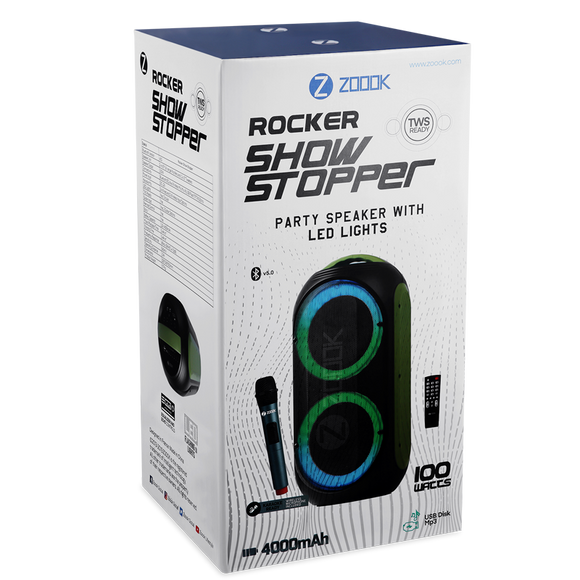 ZOOOK Show Stopper Duet Party Speaker with Mic