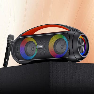 ATOMIK BB50 50W Boombox Speaker with Wireless Karaoke Mic