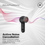 JBL Tune Flex TWS with ANC, Customizable Eartips, 32H Playtime, JBL App Bluetooth Headset  Black, True Wireless