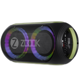 Zoook Rocker Show Stopper 100 watts Karaoke Bluetooth Party Speaker with Guitar Input,Wireless Mic, One Click Recording Dual Big Drivers Amazing LED Light Show TWS Echo control/4000 MAH -Black