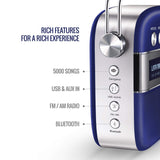 Saregama Carvaan Premium Royal Blue Bluetooth Speaker with remote