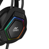 Ant Esports H560 RGB LED Wired Over-Ear Gaming Headset with Mic for PC PS5 PS4 Xbox One Nintendo Switch, Mac
