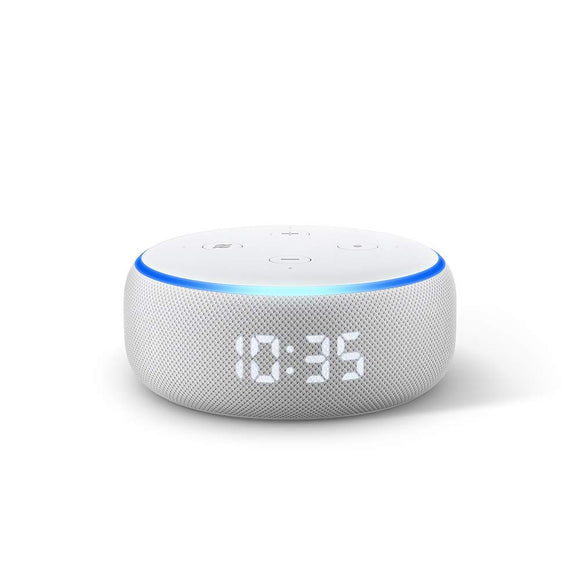 Amazon Echo Dot 3rd Gen with clock - Smart speaker with Alexa and LED display White