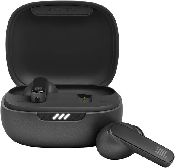 JBL Live Pro 2 TWS  True Adaptive Noise Cancellation Earbuds  Upto 40Hrs Playtime  Adjust EQ for Extra Bass  6 Mics for Crystal Clear Calls  Dual Pairing  Qi Compatible  Built-in Alexa Black