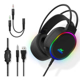 Ant Esports H1000 Pro Wired Over Ear Headphones With Mic Black