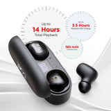 Boat Airdopes 121V2 Bluetooth Truly Wireless in Ear Earbuds with Upto 14 Hours Playback, Lightweight Earbuds, 8Mm Drivers, Led Indicators and Multifunction Controls with Mic Active Black