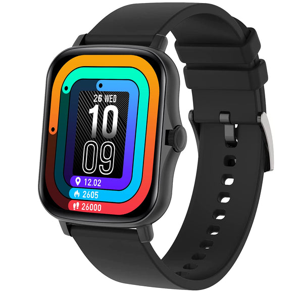 Fire-Boltt Beast BSW002 SpO2 1.69” Industry’s Largest Display Size Full Touch Smart Watch with Blood Oxygen Monitoring, Heart Rate Monitor, Multiple Watch Faces & Long Battery Life Black