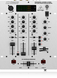 Behringer PRO MIXER DX626 Professional 3-Channel DJ Mixer with BPM Counter and VCA Control