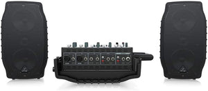 Behringer EUROPORT PPA200 Ultra-Compact 200-Watt 5-Channel Portable PA System with Wireless Microphone Option, KLARK TEKNIK Multi-FX Processor and FBQ Feedback Detection