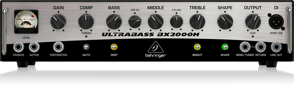 Behringer ULTRABASS BX2000H 2,000-Watt Class-D Bass Amplifier with MOSFET Preamp, Compressor and DYNAMIZER Technology