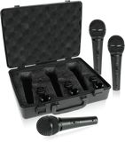 Behringer ULTRAVOICE XM1800S 3 Dynamic Cardioid Vocal and Instrument Microphones (Set of 3)