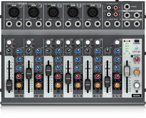 Behringer XENYX 1002B Premium 10-Input 2-Bus Mixer with XENYX Preamps, British EQs and Optional Battery Operation