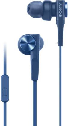 Sony MDR-XB55AP Wired Earphone with Tangle Free Cable, 3.5mm Jack,  with Mic for Phone Calls and