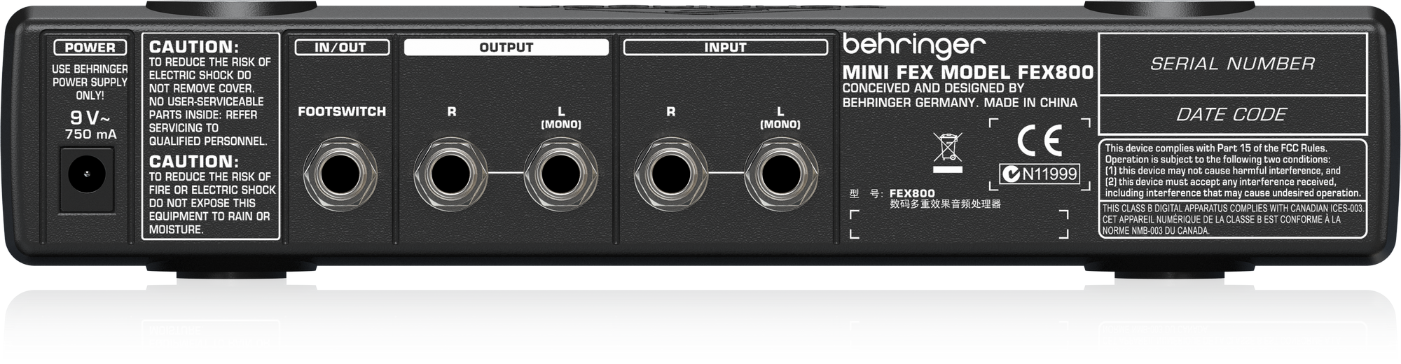 Behringer MINIFEX FEX800 Ultra-Compact Stereo Multi-FX Processor