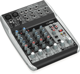 Behringer XENYX Q802USB Premium 8-Input 2-Bus Mixer with XENYX Mic Preamps & Compressors, British EQs and USB/Audio Interface