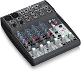 Behringer Xenyx 802 Premium 8-Input 2-Bus Mixer with Xenyx Mic Preamps and British EQs,