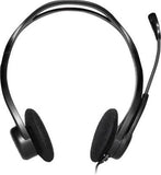 Logitech H370 Wired USB Headset,Stereo Headphones with Noise-Cancelling Microphone,in-Line Controls, Adjustable Headband, PC Mac Laptop - Black