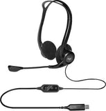 Logitech H370 Wired USB Headset,Stereo Headphones with Noise-Cancelling Microphone,in-Line Controls, Adjustable Headband, PC Mac Laptop - Black