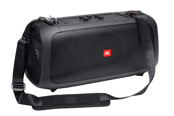 JBL PartyBox On-The-Go - A Portable Karaoke Party Speaker with Wireless Microphone, 100W Power Output, IPX4 splashproof, 6 Playtime Hours, Shoulder Strap and Wireless 2 Party Speakers Pairing
