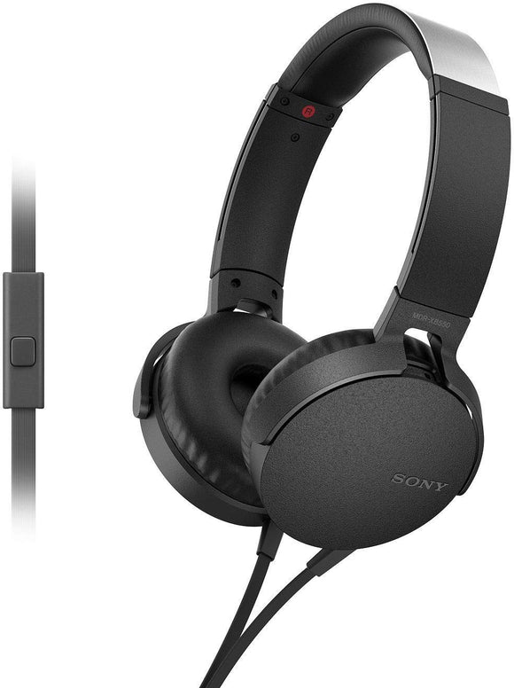 Sony MDR-XB550AP Wired Extra Bass On-Ear Headphones with Tangle Free Cable, 3.5mm Jack, Headset with Mic for Phone Calls and