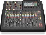 Behringer DIGITAL MIXER X32 COMPACT  Compact 40-Input, 25-Bus Digital Mixing Console with 16 Programmable MIDAS Preamps, 17 Motorized Faders, Channel LCD's, FireWire/USB Audio Interface and iPad/iPhone* Remote Control