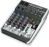 Behringer XENYX QX602MP3 Premium 6-Input 2-Bus Mixer with XENYX Mic Preamps, British EQs, MP3 Player and Multi-FX